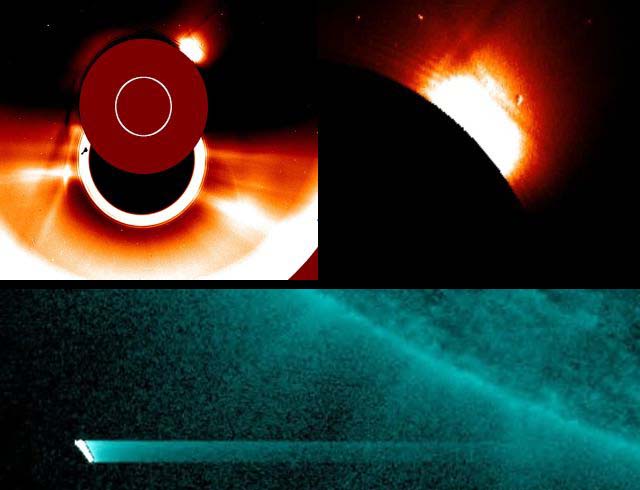 Sonneneruption oder Weltraumschlacht? Explosion auf der Rückseite der Sonne und ein riesiges Mutterschiff