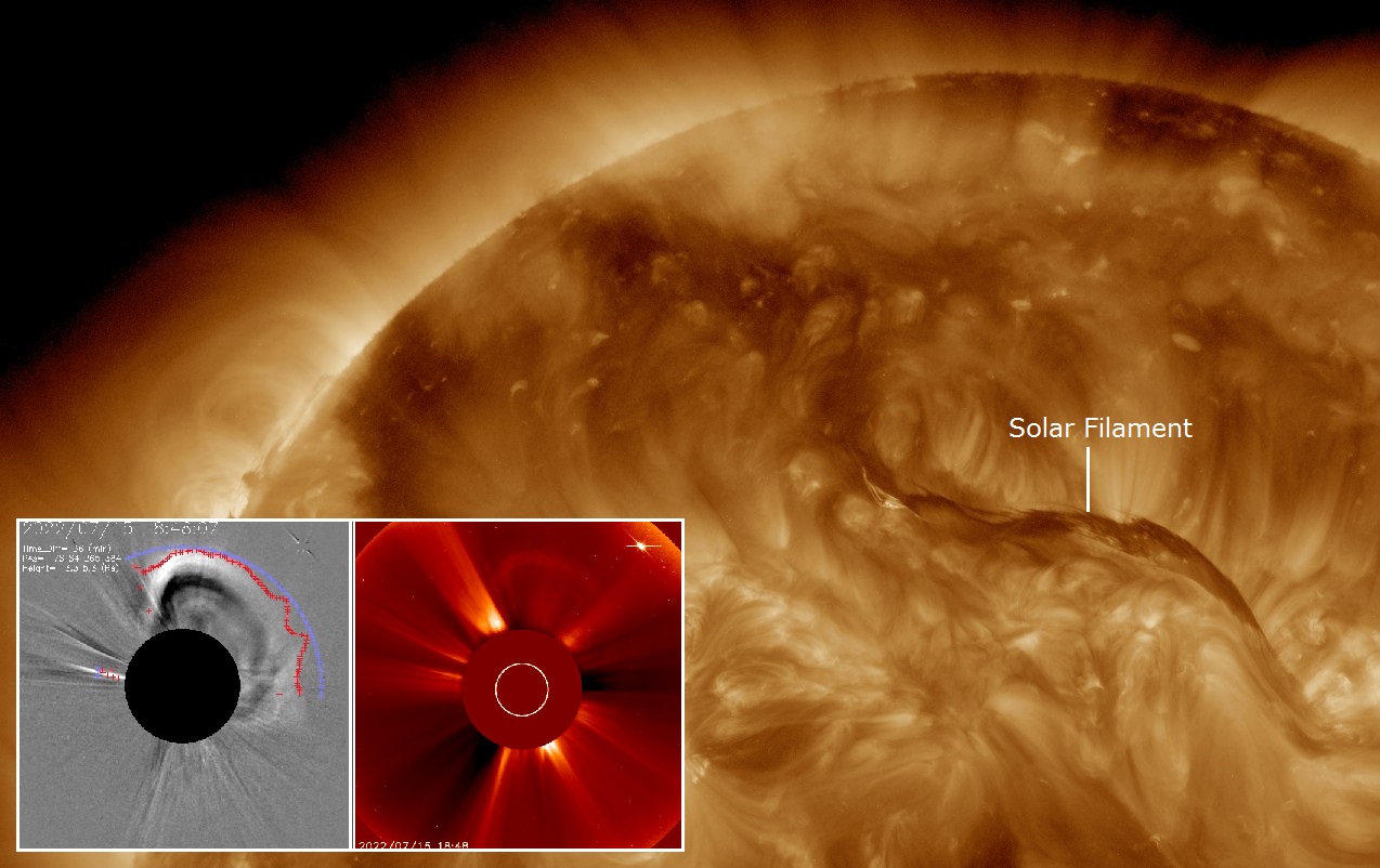 Gigantisches Sonnenfilament ausgebrochen, Massenauswurf unterwegs