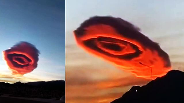 UFO-Wolke am Himmel? Seltenes Naturspektakel sorgt für Verwunderung (Video)