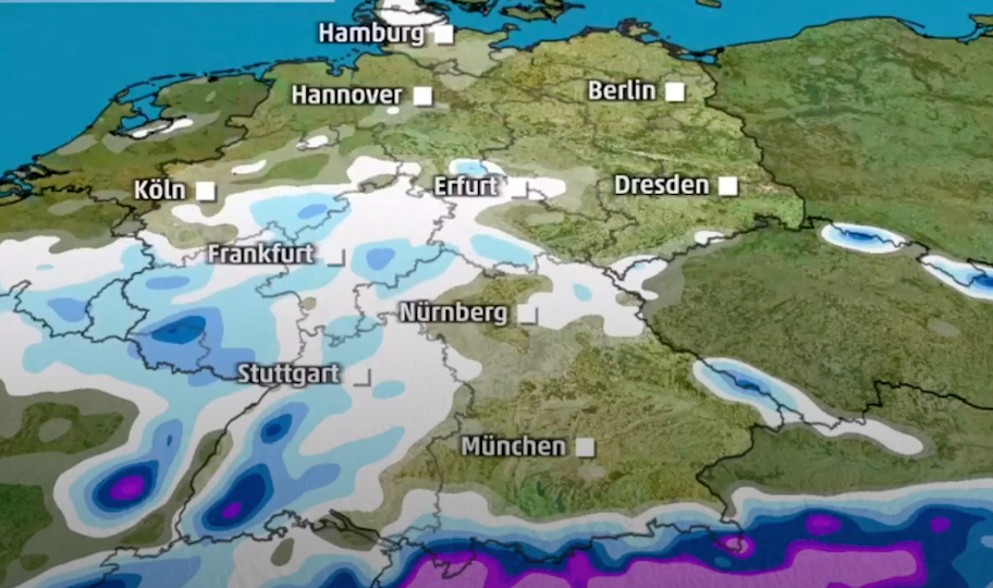 Wintereinbruch in Deutschland: Temperaturen stürzen ab und es schneit bis ins Tiefland