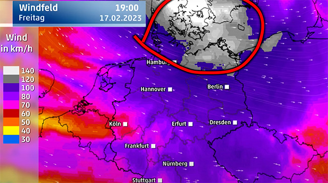 Sturm fegt den Nebel weg: Orkanböen sind möglich (Video)