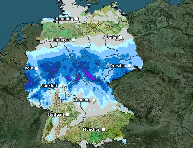 Unwetter-Fahrplan: Schnee und Sturmböen kündigen auch Blitzeis an!