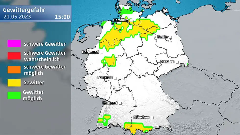 Mit der Hitze kommen Blitze! Wo am Wochenende Gewitter drohen