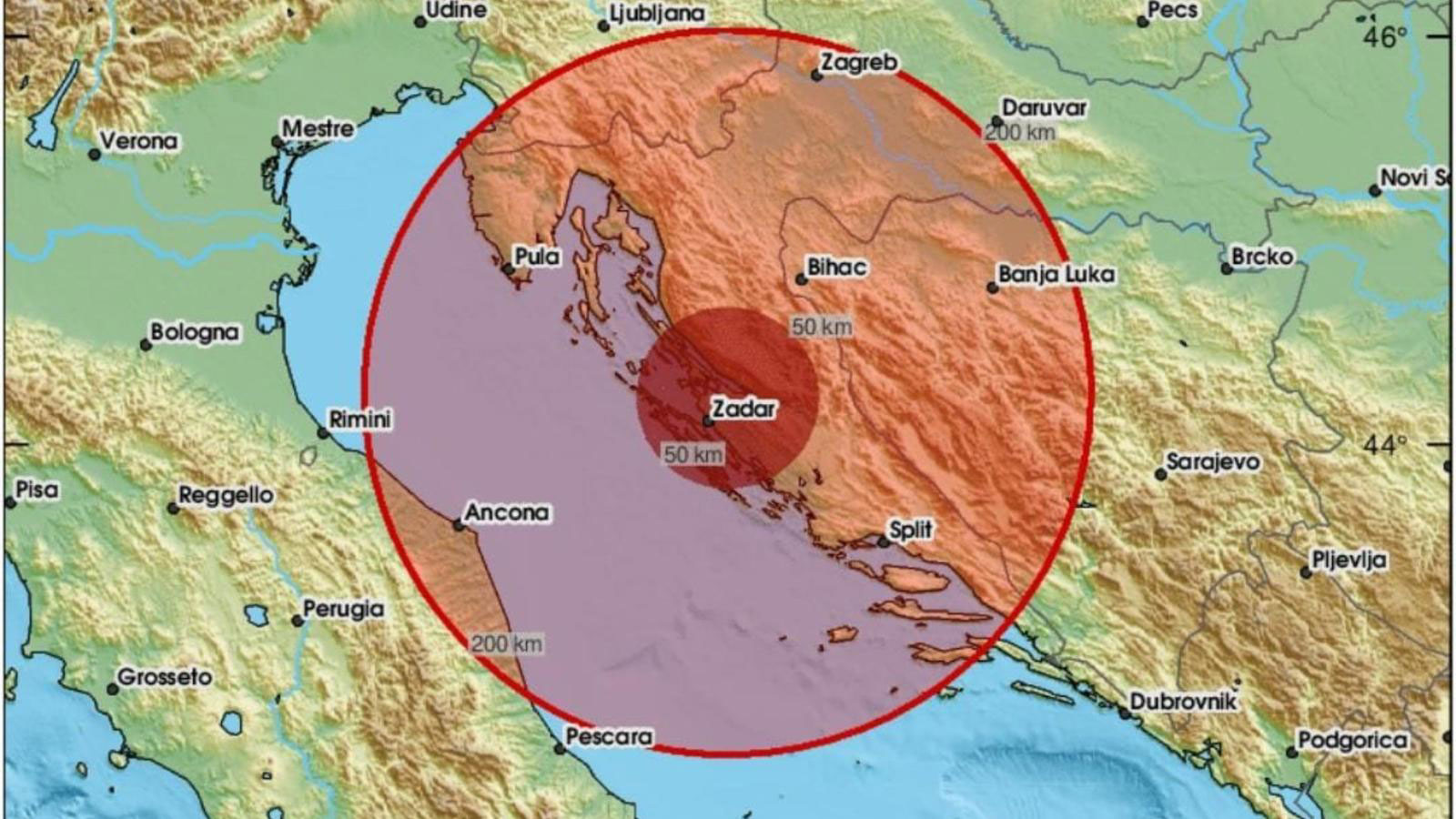Adria-Erdbeben in Kroatien auf Insel spürbar: „Es donnerte und grollte“