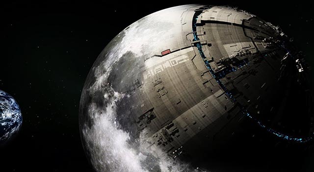 Der Mond ist ein Satellit der die Erde kontrolliert