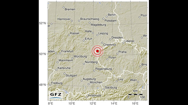 Erdbebensequenz im böhmischen Voigtland an der Grenze zu Deutschland