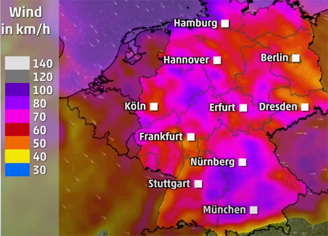 Zoltan ist derzeit der größte Sturm der Erde: Warnkarte zeigt, wo er heute zuerst zuschlägt (Video)