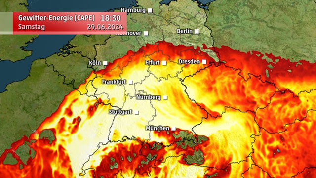 In 6 Bundesländern ziehen „tropische Gewitter“ auf – „noch nie so starke Gewitter-Marker gesehen“ (Video)
