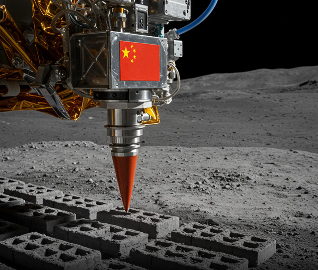 China plant, bis 2028 Ziegelsteine ​​aus Mondboden im 3D-Druckverfahren auf dem Mond herzustellen
