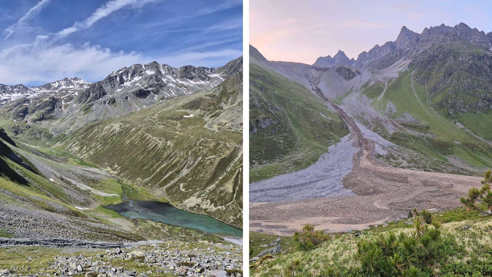 Lautes Getöse in der Nacht: Naturereignis direkt an Berghütte – Steinlawine verschüttet Bergsee