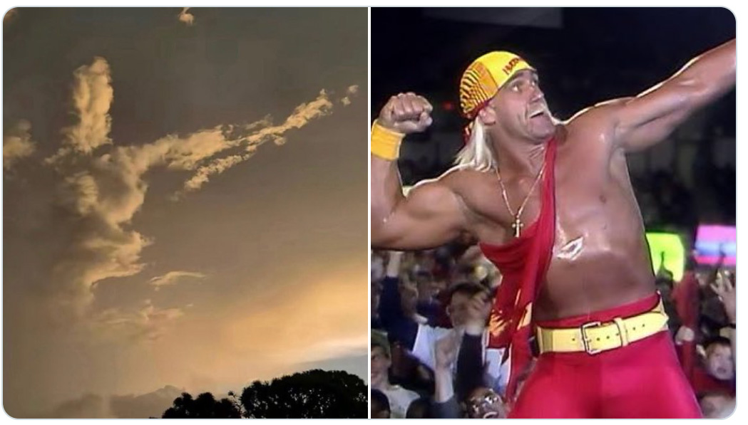 Menschen bei Hulk Hogans Beerdigung sind verblüfft über Wolke in Form der ikonischen Pose des Wrestlers