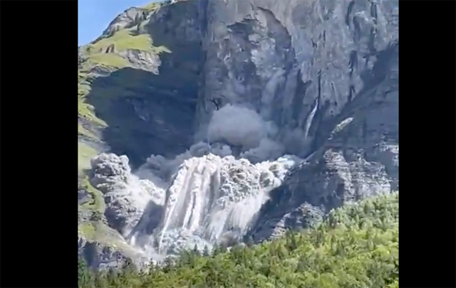 Video zeigt massiven Felssturz in Frankreich