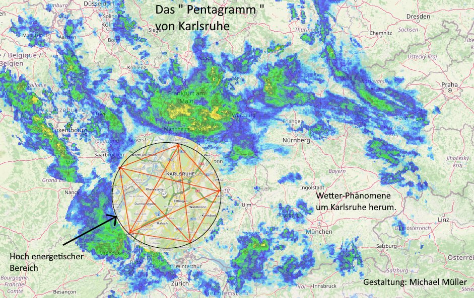 Ley Linien: Wetter-Phänomen und das Karlsruher-Pentagramm