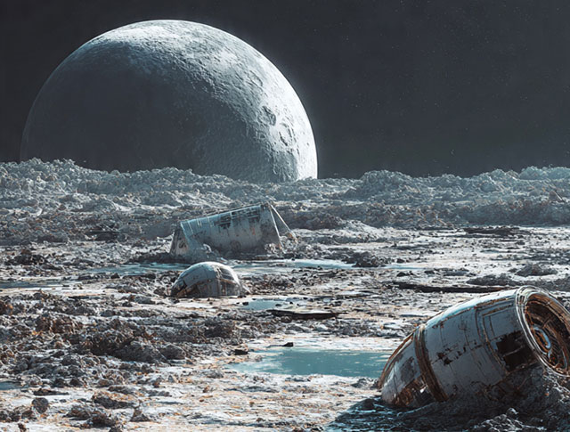 Der Mond soll mit Wrackteilen von Raumschiffen übersät sein, da Teile der Mondoberfläche als „Friedhöfe“ ausgewiesen wurden