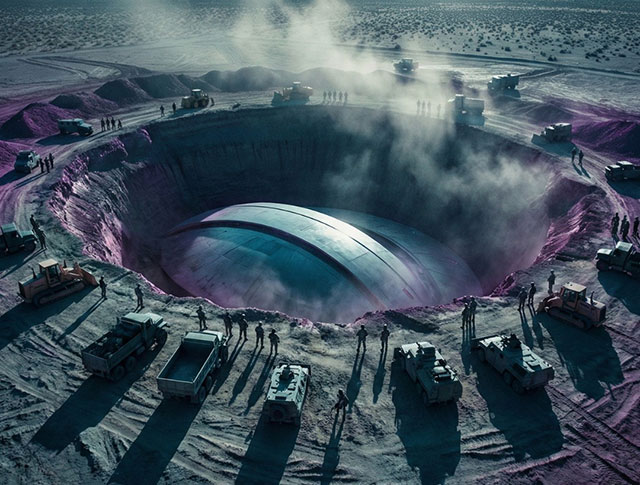 CIA-Pilot enthüllt: Ein gigantisches UFO ist in der Wüste vergraben, weil es nicht geborgen werden kann