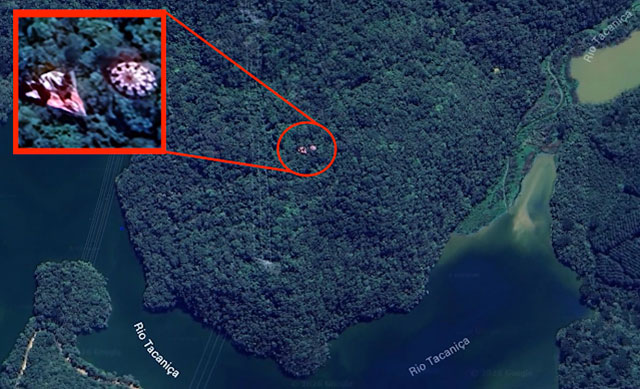 UFOs im brasilianischen Dschungel gelandet, Google Earth Karte! (Video)