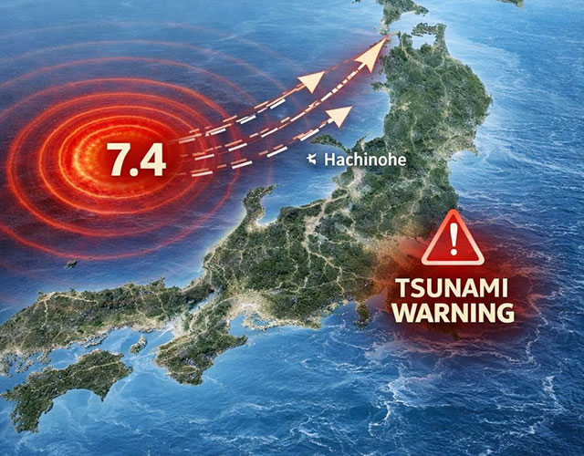 Ein gewaltiges Erdbeben der Stärke 7,4 erschütterte die japanische Küste (Video)