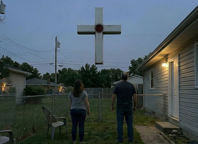 Das UFO mit dem Kreuz, das Zeugen in Angst und Schrecken versetzte