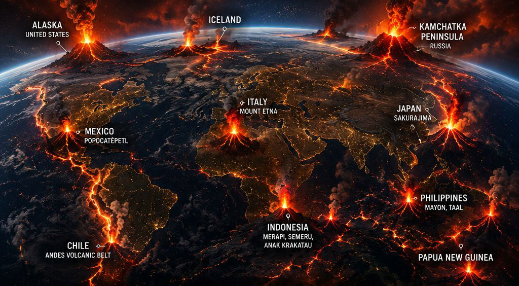🌋🌍 Weltweit brechen zahlreiche Vulkane aus oder zeigen erhöhte Aktivität