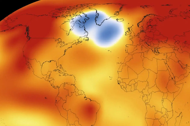 Kaltluftgebiet im Atlantik wahrscheinlich ein Zeichen für Abschwächung der AMOC