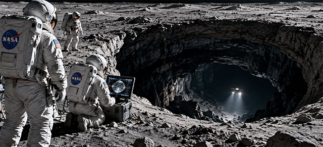 🌕 🛸 NASA untersucht großes Loch auf dem Mond, das möglicherweise „unterirdische Geheimnisse“ preisgibt