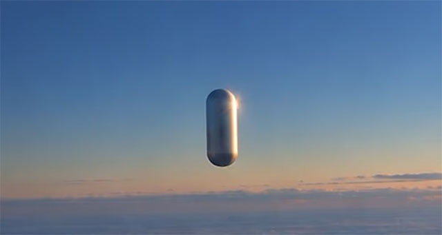 👽 🛸 Mysteriöses pillenförmiges UFO von Piloten über Mittelamerika gefilmt