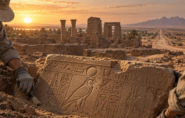 🏺🦅  Verbotene Archäologie:  Eine verlorene Stadt auf dem Weg zu Horus